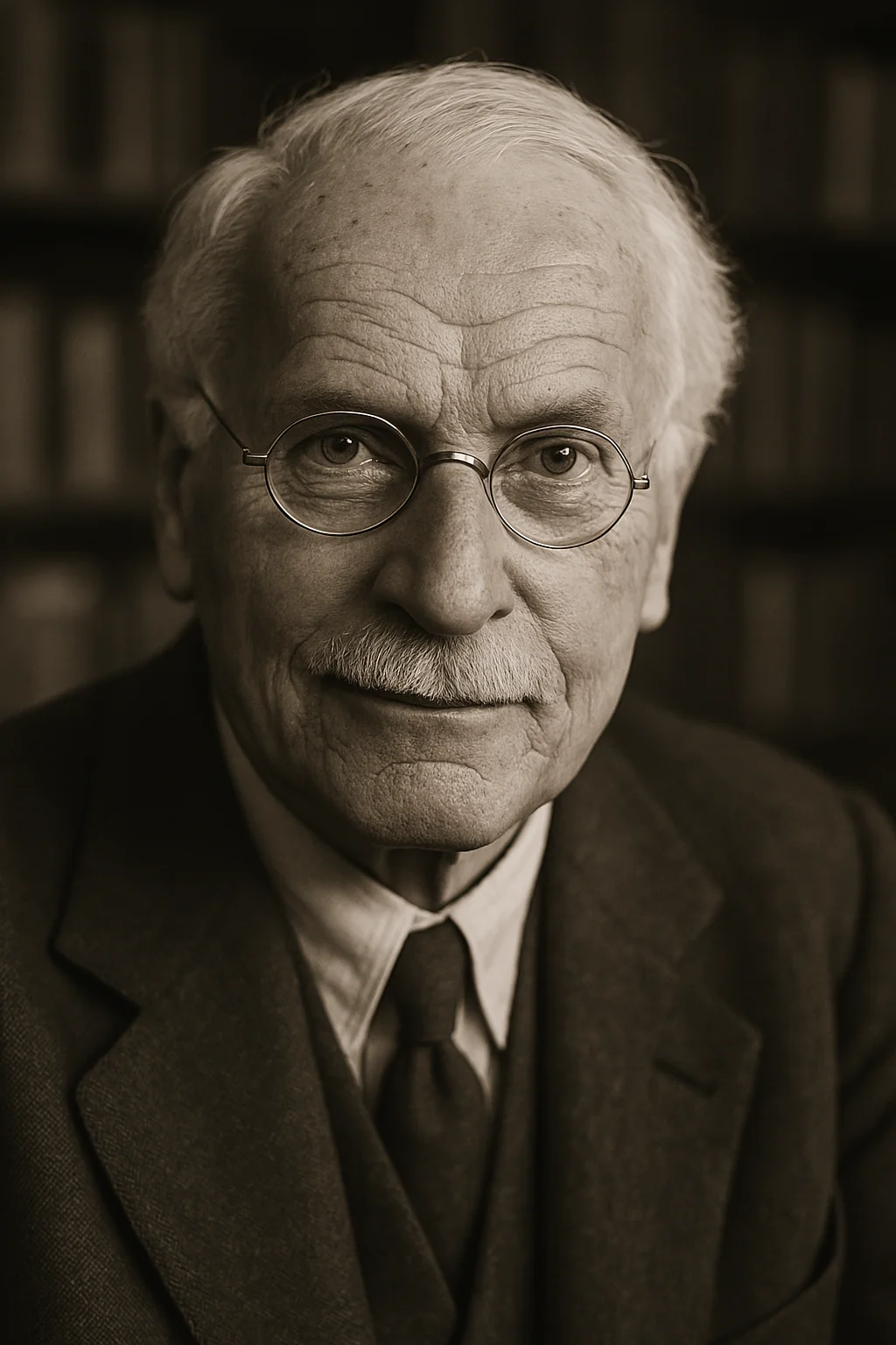 Portrait of Carl Jung - author of the quote: "“But it seems to me to be an imperfection in things of beaut..."