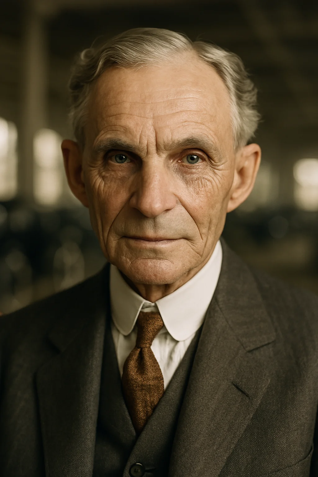Portrait of Henry Ford - author of the quote: "“To do more for the world than the world does for you - that..."