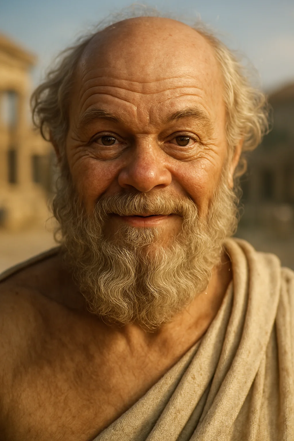 Portrait of Socrates - author of the quote: "Wonder is the beginning of wisdom."